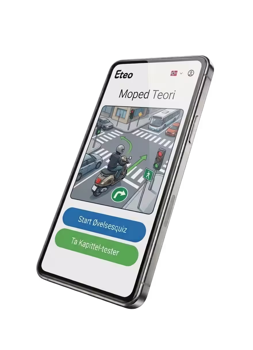 Funksjoner som gjør deg klar for moped teori klasse AM